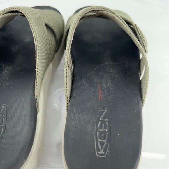 KEEN Women's Size 5 Elle Comfort Slip On Slide Sandals Green Criss Cross Shoes - Picture 9 of 11